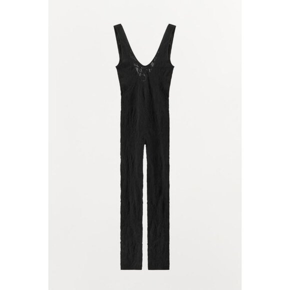 ZARA SEAMLESS LACE JUMPSUIT - Picture 1 of 5